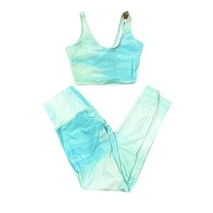 Awakened tie dye crop tank top and leggings, XS/S